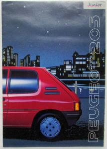 1990 Peugeot 205 Junior Sales Folder - French Text