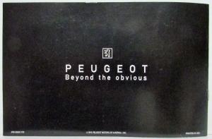 1990 Peugeot Beyond the Obvious 405 & 505 Sales Brochure