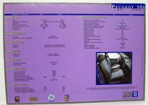 1997 Peugeot 306 XN/XND Spec Sheet - Spanish Text - Argentine Market