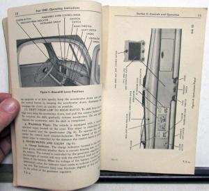 1945 Ford Truck Models 59T 598T 594T 1 1/2 Ton School Bus Owners Manual ORIGINAL