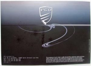 2009 PGO Hemera Sales Brochure with Press Release - English Text