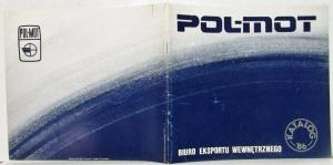1986 Pol-Mot Biuro Eksportu Wewnetrznego Katalog - Polish Text