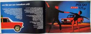 1975-1980 Polski Fiat 125P Sales Brochure - Dutch Text