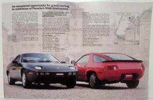 1982 Porsche and Audi European Delivery Program Brochure and Price Sheet
