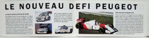 1994 Peugeot F1 Promotional  Brochure & Podium Chart Schumacher Hill French Text