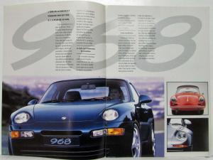1992-1995 Porsche 968 Sales Brochure and Spec Sheet - French Text