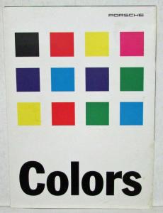 1996 Porsche Carbriolet Colors Paint Chips Brochure