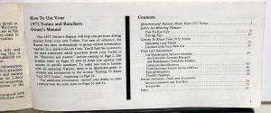 1972 Ford Gran Torino Ranchero Sport Owners Manual ORIGINAL Care & Operation