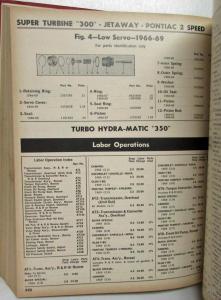 1969 Motors Flat Rate and Parts Manual 41st Edition Buick Chevrolet Ford Dodge