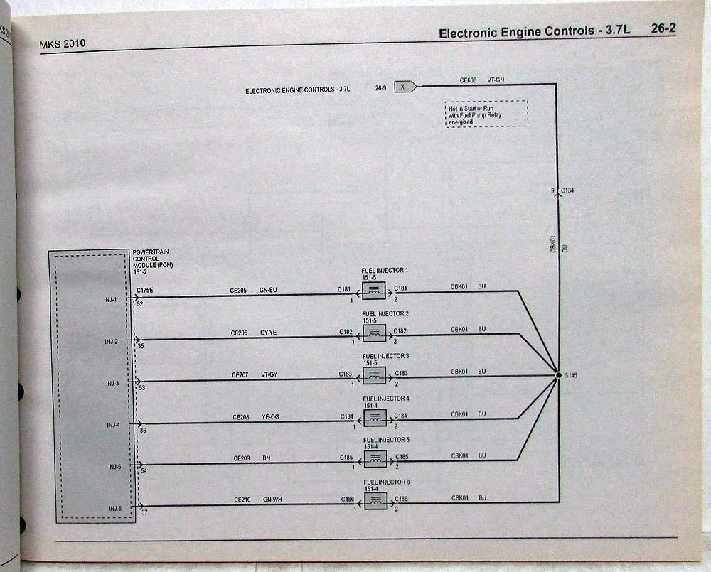 2010 Lincoln MKS Electrical Wiring Diagrams Manual