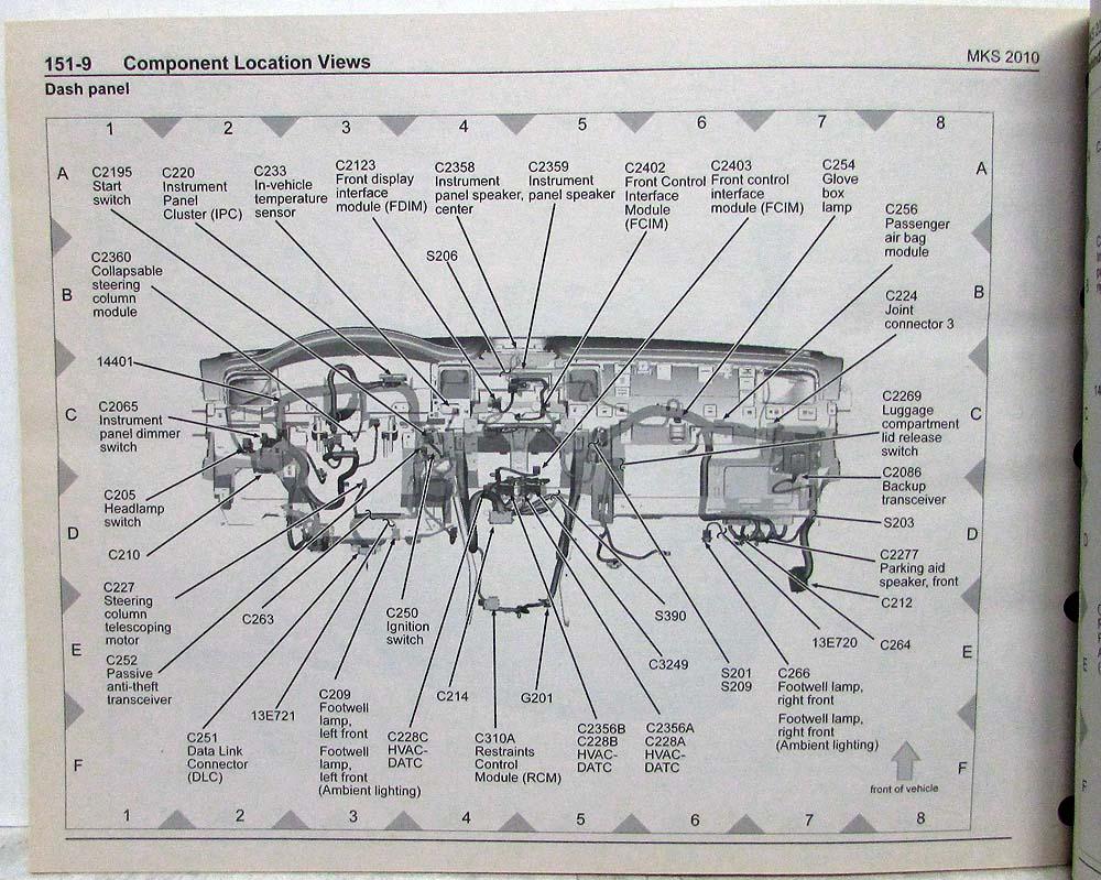 2010 Lincoln MKS Electrical Wiring Diagrams Manual