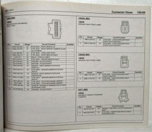 2011 Lincoln MKT Electrical Wiring Diagrams Manual