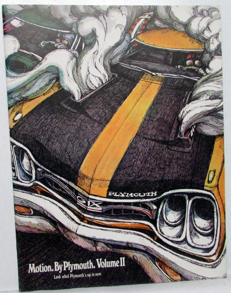 1969 Plymouth Motion Volume II Limited Ed Brochure Hemi Road Runner GTX 440 Race