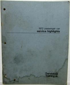 1972 Plymouth Dodge Chrysler Passenger Car Service Highlight Shop Manual Preview