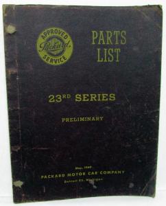 1949 Packard Dealer 23rd Series Preliminary Parts List Book Six Taxicab Eight