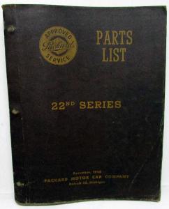 1948 Packard 22nd Series Parts List Book Chassis & Body Super Custom Eight Orig