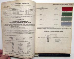 1959 Chevrolet DuPont Paint Chips Bulletin No 31 Original