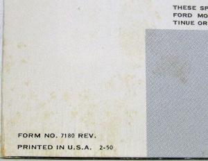 1949 Ford F5 Heavy Duty Truck Eng 239 V8 & 226 Six Sales Folder REVISED 2-50