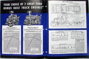 1949 Ford F5 Heavy Duty Truck Eng 239 V8 & 226 Six Sales Folder REVISED 2-50