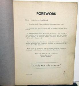1942 Packard Dealer Service Shop Manual 20th Series Repair Specs Original Rare