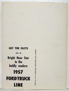 1957 Ford Ranchero Facts Features Postcard Mailer Orig W/O Details on Back Side