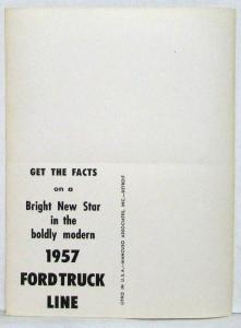 1957 Ford F1 Pickup Truck FactsPostcard Mailer Orig W/O Details on Back Side