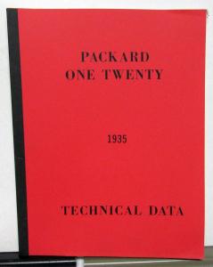 Packard 1935 One Twenty 120 Technical Data Shop Repair Service Manual Repro