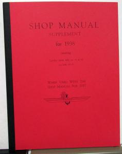 Cadillac 1938 La Salle Shop Repair Manual Supplement New Reproduction