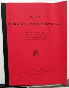 1922-25 Cadillac Service Shop Manual Repair V-63 Motor Cars Type 61 Repro