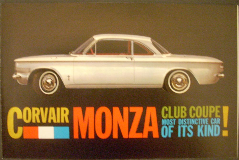 1960 Chevrolet Corvair Monza Club Coupe Sales Folder Original NOS