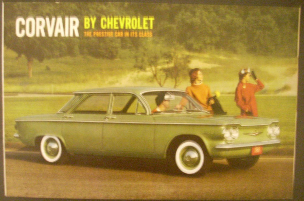 1960 Chevrolet Corvair Dealer Sales Brochure Original Unipack Power Team Red Car