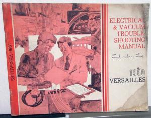 1980 Lincoln Versailles  Dealer Electrical & Vacuum Wiring Shop Service Manual