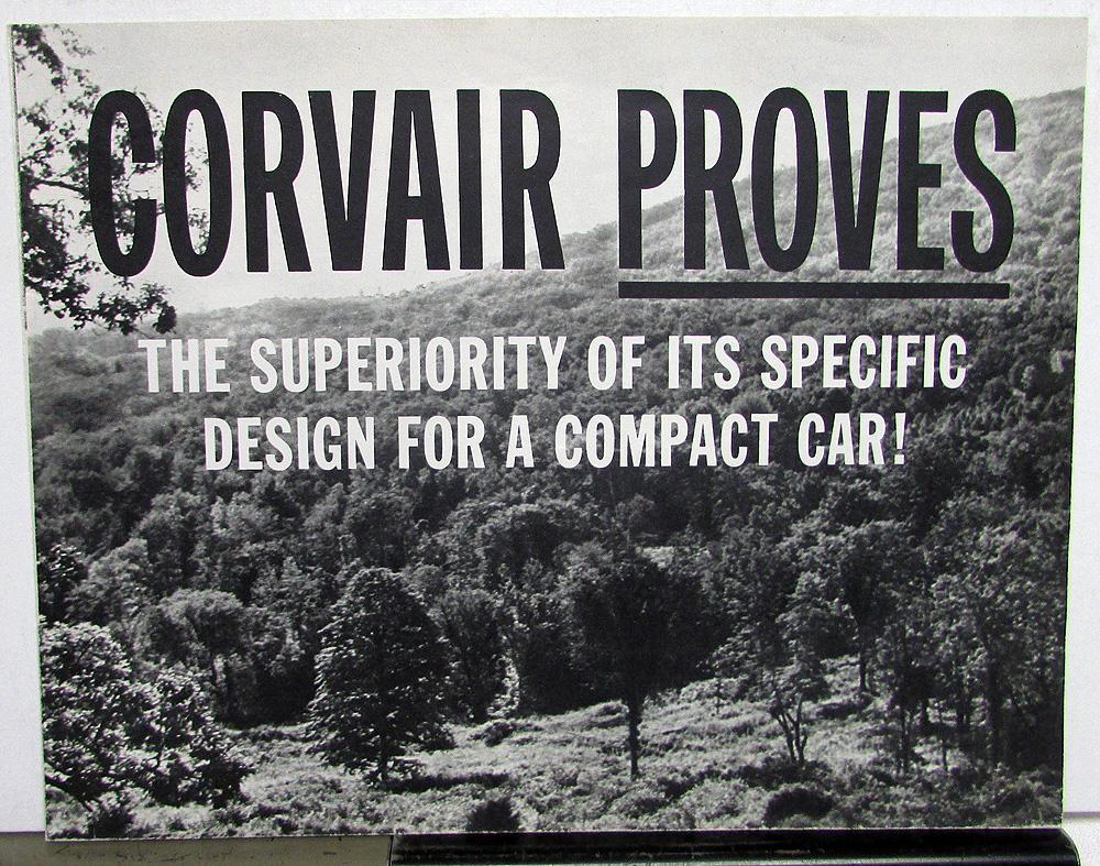 1960 Chevrolet Corvair Dealer Sales Brochure Original Lime Rock Track Tests Orig