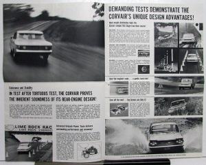 1960 Chevrolet Corvair Dealer Sales Brochure Original Lime Rock Track Tests Orig