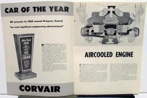 1960 Chevrolet Corvair Motor Trend Car Of The Year Folder Original NOS