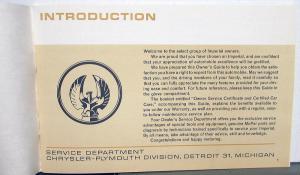 1964 Chrysler Imperial Owners Manual Crown and LeBaron Series Original Rare