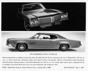 1970 Oldsmobile Delta 88 Royale Press Photo 0170