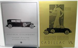 1930 1931 Cadillac Fleetwood V12 V16 Portfolio Plates & Price List New Reprod