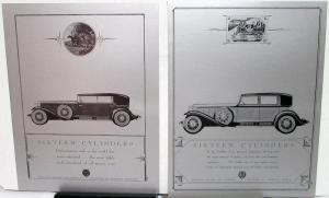 1930 1931 Cadillac Fleetwood V12 V16 Portfolio Plates & Price List New Reprod