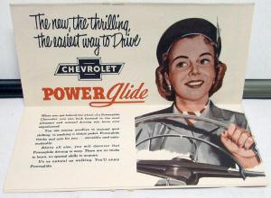 1951 Chevrolet Dealer Sales Brochure Mailer Powergide Transmission Introduction