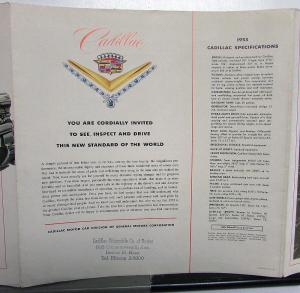 1953 Cadillac 60 62 75 Special Convertible Sales Folder Original