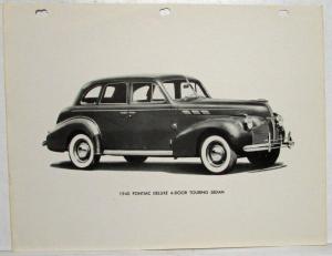 1940 1941 1942 1946 1947 1948 Pontiac Image Plates Set of 6