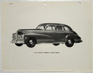 1940 1941 1942 1946 1947 1948 Pontiac Image Plates Set of 6