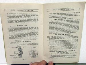1916 Buick Delco Electrical System Owners Instruction Manual D44 45 46 47 Orig