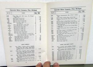 1912 Chevrolet Little Six Light Six Parts Price List Book Vintage Reproduction