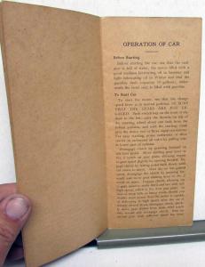 1916 Detroiter Owners Instruction Manual Care & Operation Briggs-Detroiter Orig