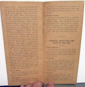 1916 Detroiter Owners Instruction Manual Care & Operation Briggs-Detroiter Orig