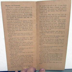 1916 Detroiter Owners Instruction Manual Care & Operation Briggs-Detroiter Orig