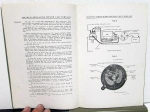 1915 King Model C Motor Car Owners Manual Care & Operation Instructions Original