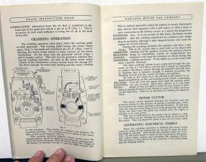1916 Oakland Model 38 Owners manual Delco Instruction Book Electrical Orig